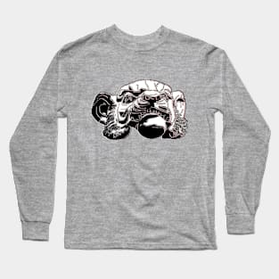 Wild Head Angry Monkey قرد Affe बंदर 원숭이 猴 Guenon Long Sleeve T-Shirt